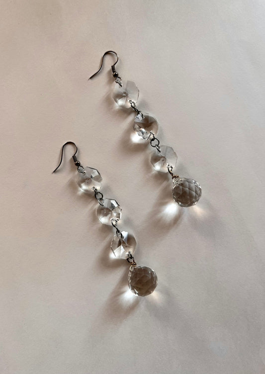 Glass Chandelier Earrings